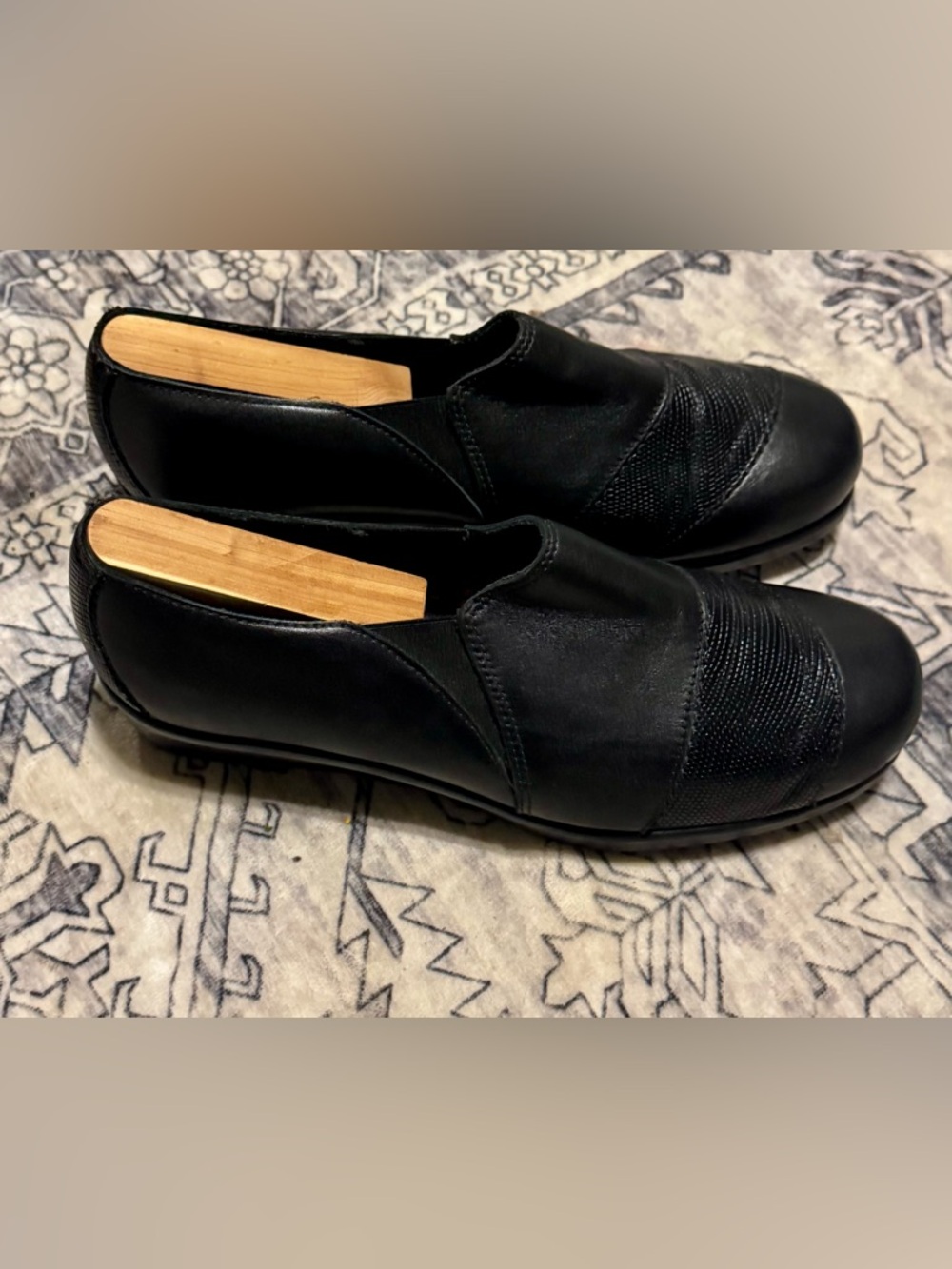 Women’s SAS orthopedic tri-comfort Black Slip-On Leather  Shoes 9.5 Wide
